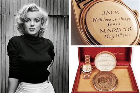 marilyn monroe jfk rolex|marilyn monroe gold watch.